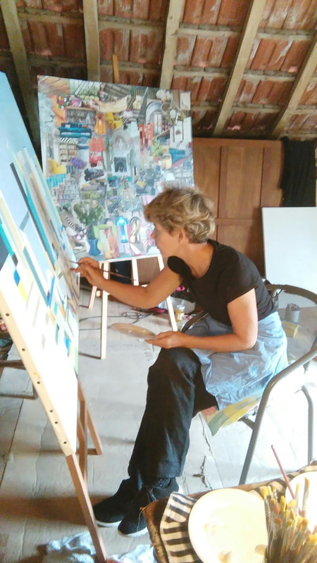 Catherine Sénéchal in her studio